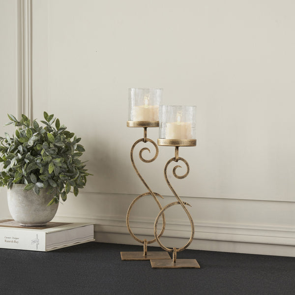 DWINE CANDLE HOLDER- SET OF 2