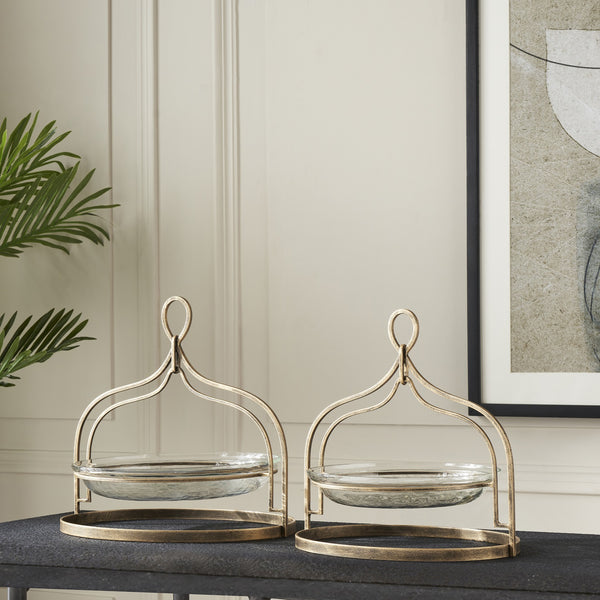 CORA CAKE PLATTER- SET OF 2