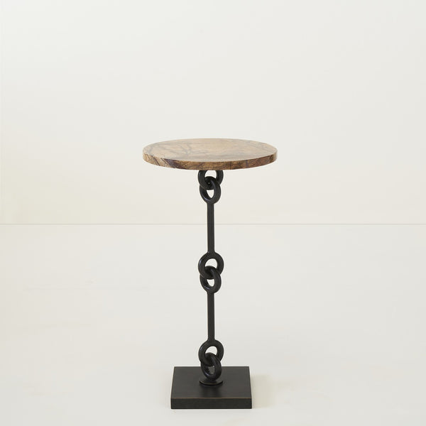 NAUTICAL MARBLE ACCENT TABLE