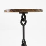 NAUTICAL MARBLE ACCENT TABLE