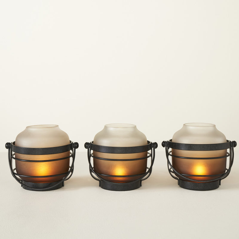 SHIMMERGLOW VOTIVE HOLDER- SET OF 3