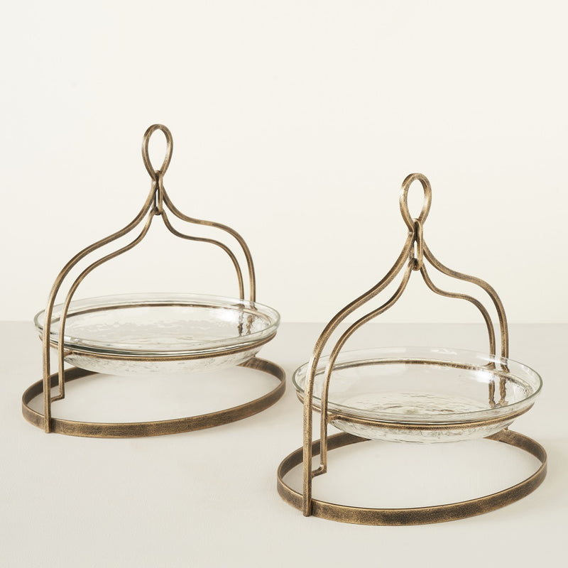 CORA CAKE PLATTER- SET OF 2