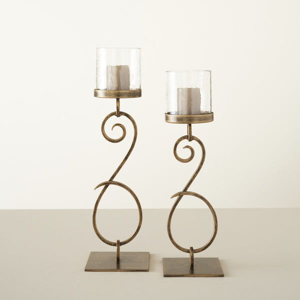DWINE CANDLE HOLDER- SET OF 2