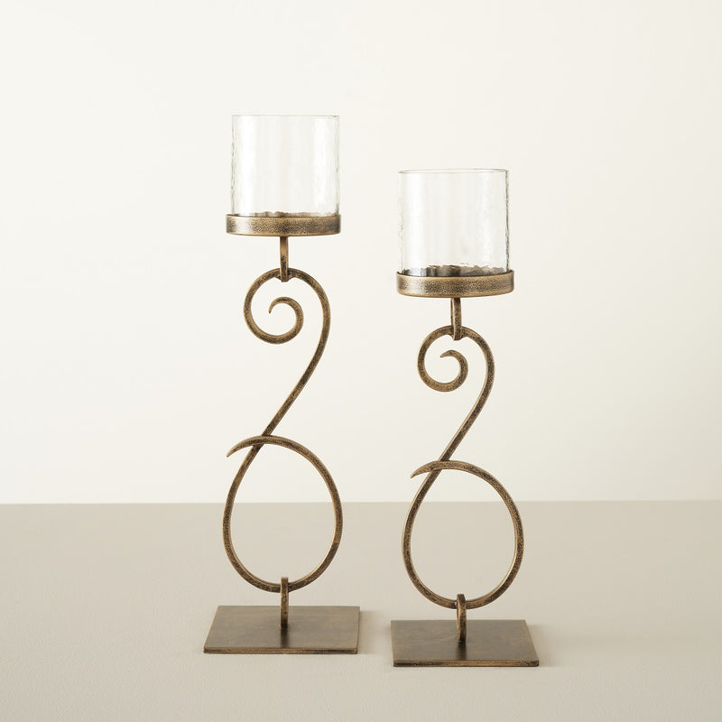 DWINE CANDLE HOLDER- SET OF 2