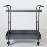 CADMUS ENTERTAINMENT BAR CART- GLASS
