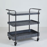 CADMUS ENTERTAINMENT BAR CART- GLASS