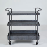 CADMUS ENTERTAINMENT BAR CART- GLASS