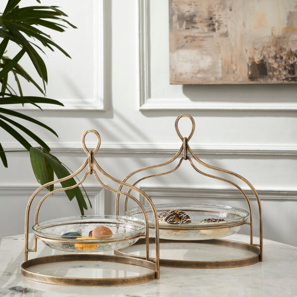 CORA CAKE PLATTER- SET OF 2