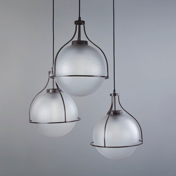 ORACLE 3 LIGHT CHANDELIER OAKWOOD