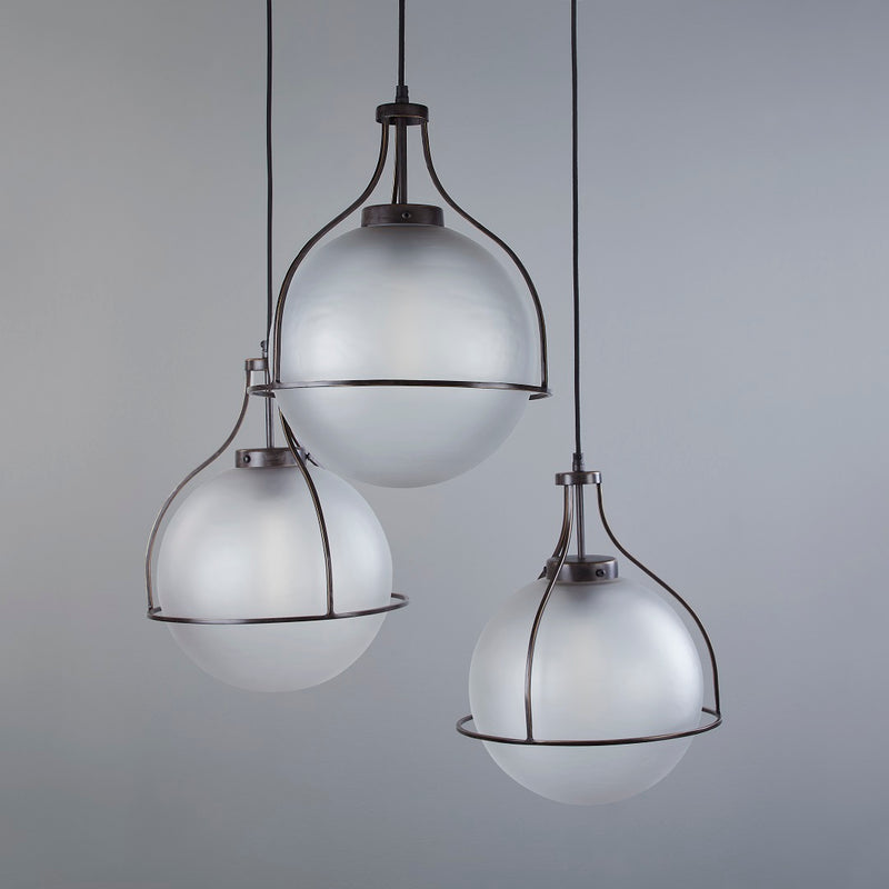 ORACLE 3 LIGHT CHANDELIER OAKWOOD