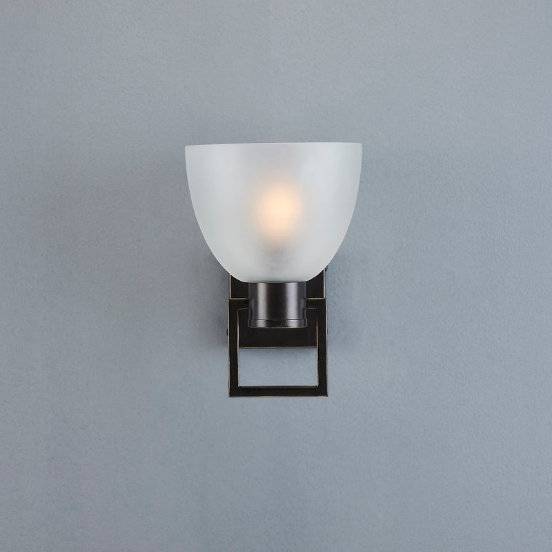 TROY WALL LIGHT FROSTED BRONZE