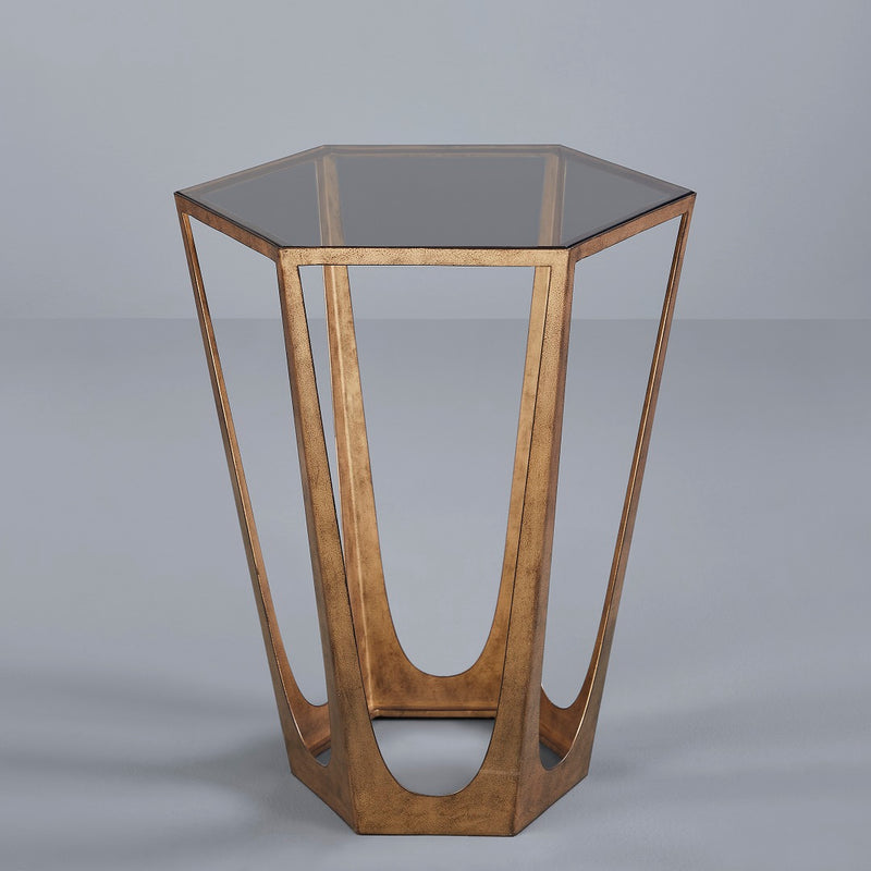 CATALAN END TABLE- SET OF 2 CHAMPAGNE