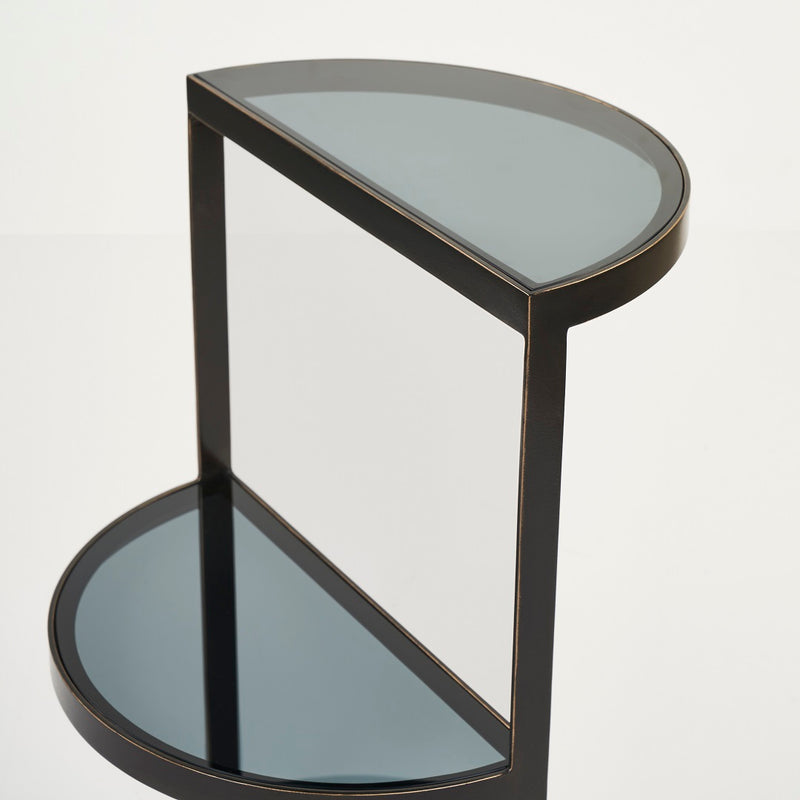 CRESCENT ACCENT TABLE BRONZE