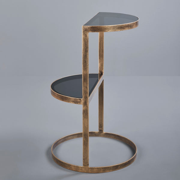 CRESCENT ACCENT TABLE GOLD