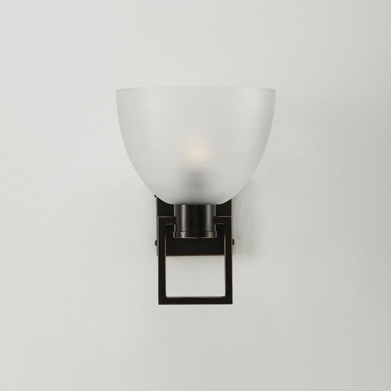 TROY WALL LIGHT FROSTED BRONZE