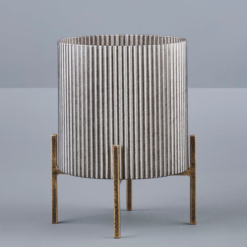 EREBUS TABLE PLANTERS- SET OF 3 SILVER