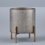 EREBUS TABLE PLANTERS- SET OF 3 SILVER