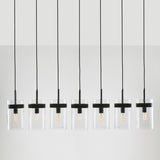 UKIYO 7 LIGHT CHANDELIER OAKWOOD