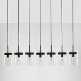 UKIYO 7 LIGHT CHANDELIER OAKWOOD