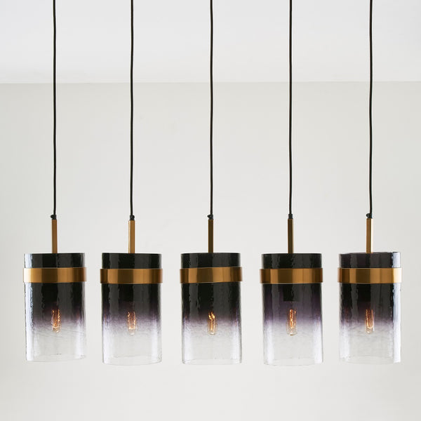 UKIYO 5 LIGHT CHANDELIER OMBRE CHAMPAGNE