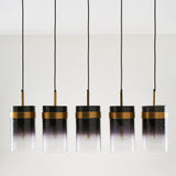 UKIYO 5 LIGHT CHANDELIER OMBRE CHAMPAGNE
