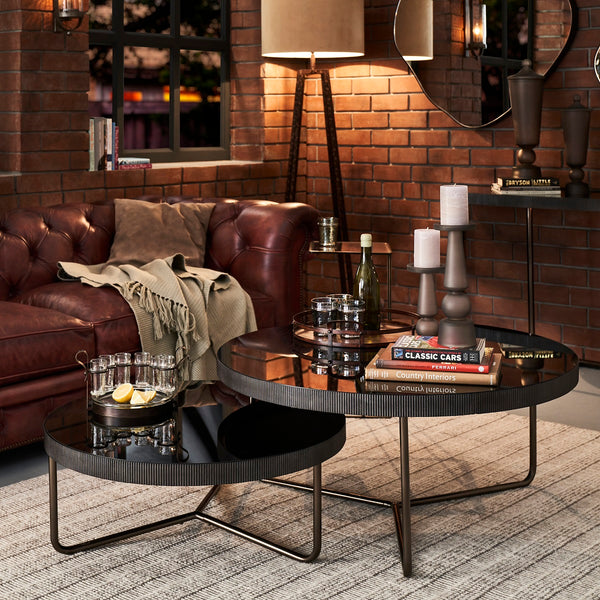 DAUMIER COFFEE TABLE SET OF 2 BLACK