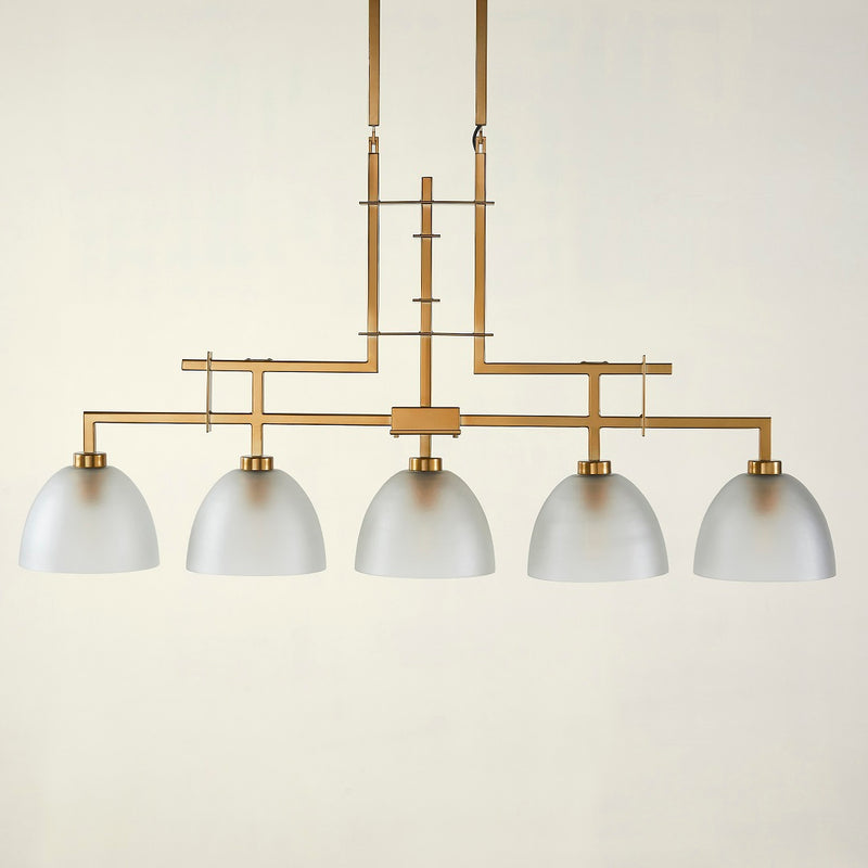 TROY 5 LIGHT CHANDELIER  CHAMPAGNE