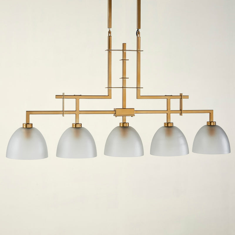 TROY 5 LIGHT CHANDELIER  CHAMPAGNE