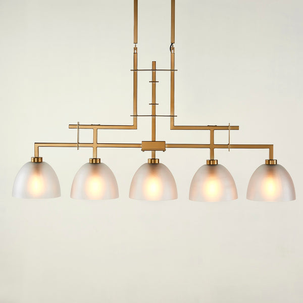 TROY 5 LIGHT CHANDELIER  CHAMPAGNE