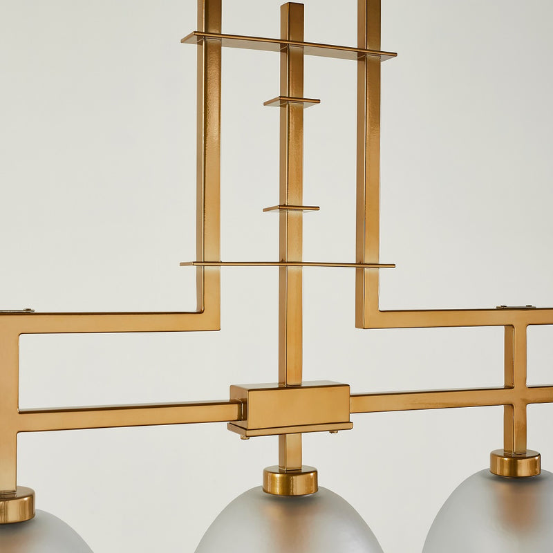 TROY 5 LIGHT CHANDELIER  CHAMPAGNE