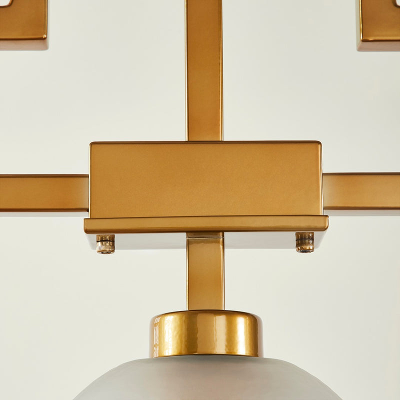 TROY 5 LIGHT CHANDELIER  CHAMPAGNE