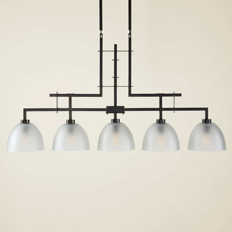 TROY 5 LIGHT CHANDELIER BRONZE