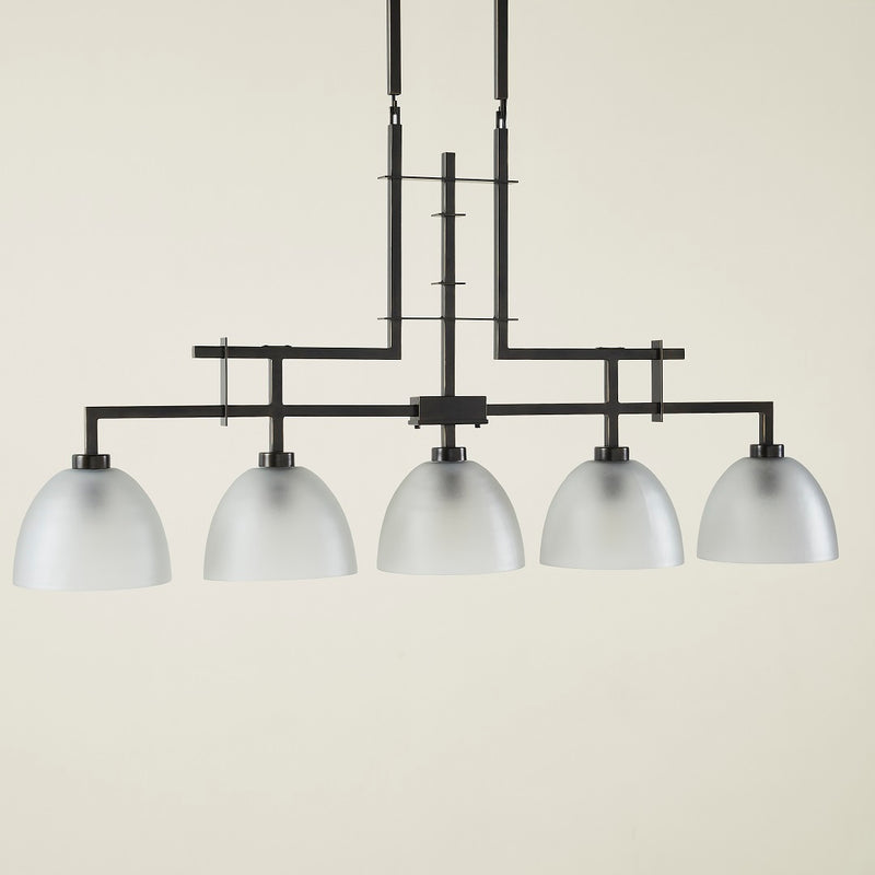 TROY 5 LIGHT CHANDELIER BRONZE