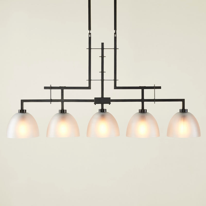 TROY 5 LIGHT CHANDELIER BRONZE
