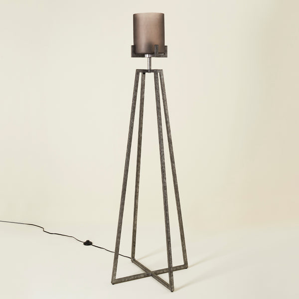 LINORE FLOOR UPLIGHTER SILVER