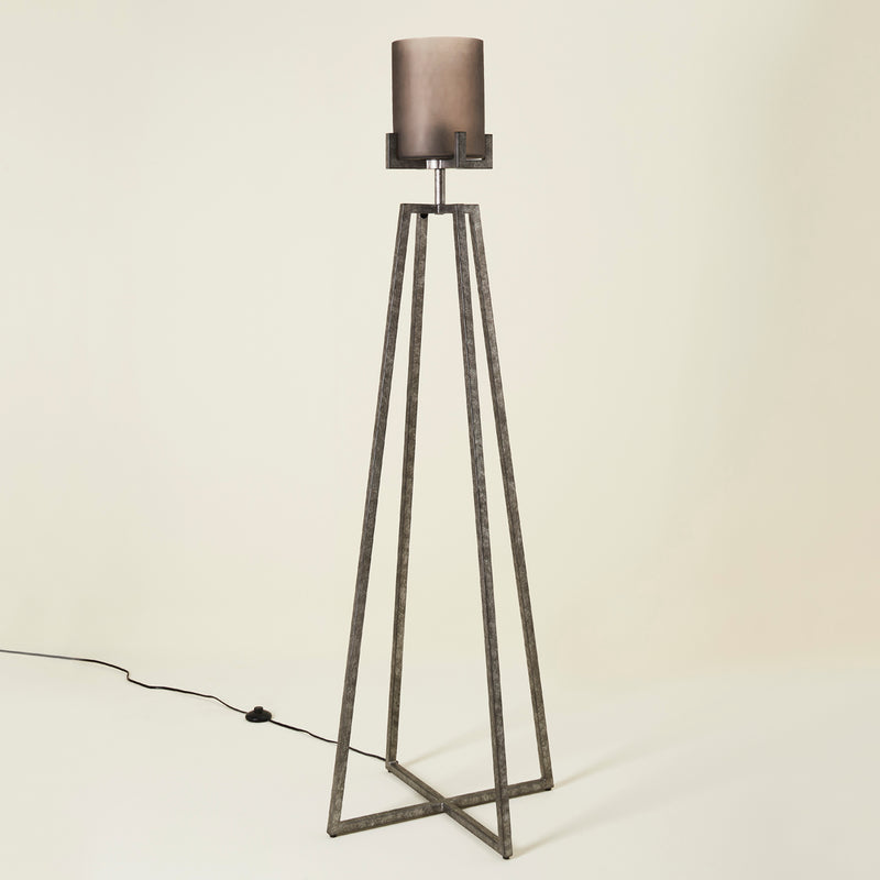 LINORE FLOOR UPLIGHTER SILVER