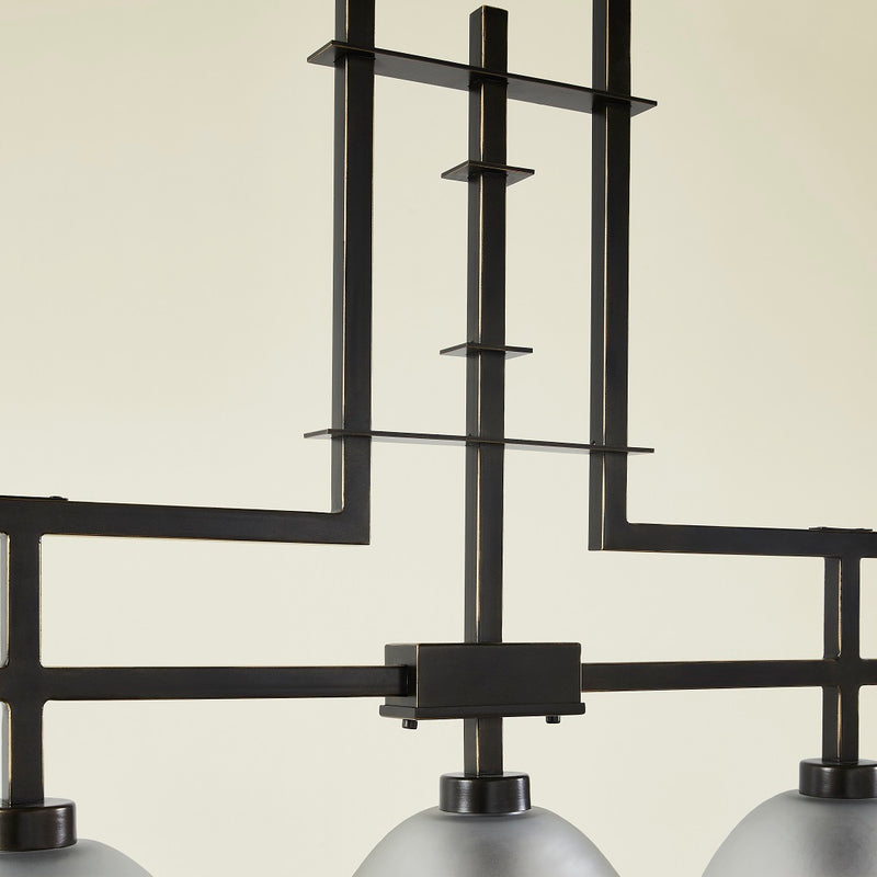 TROY 5 LIGHT CHANDELIER BRONZE
