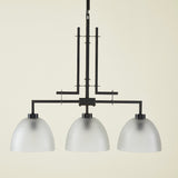 TROY 3 LIGHT CHANDELIER FROSTED BRONZE