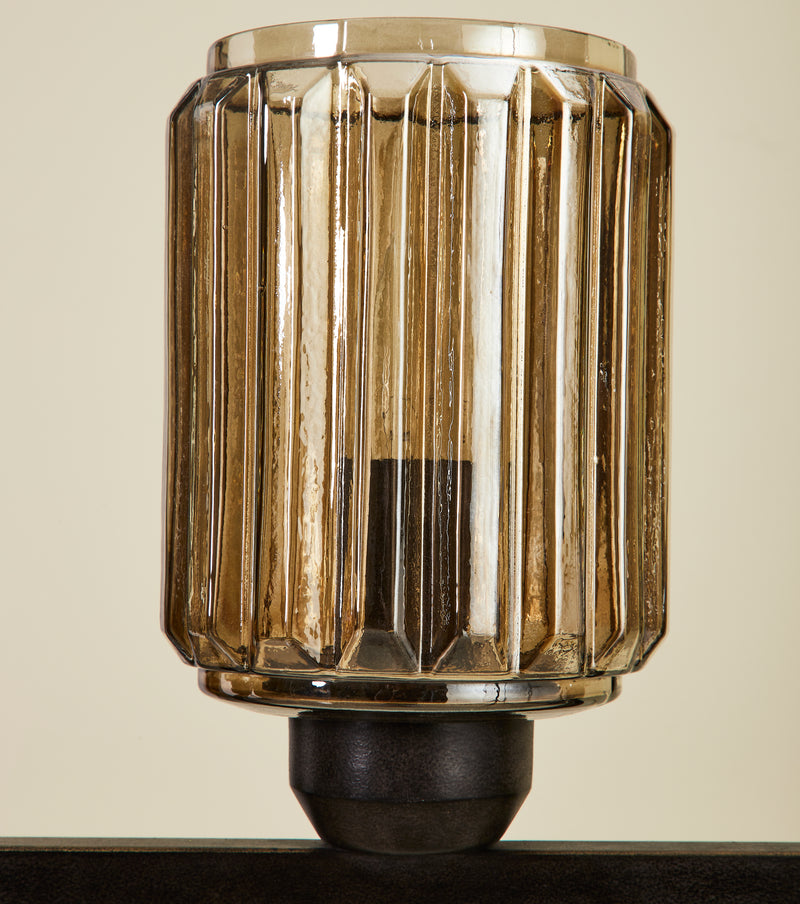ERSA 5 LIGHT CHANDELIER OAKWOOD