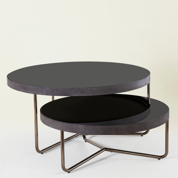 DAUMIER COFFEE TABLE SET OF 2 BLACK
