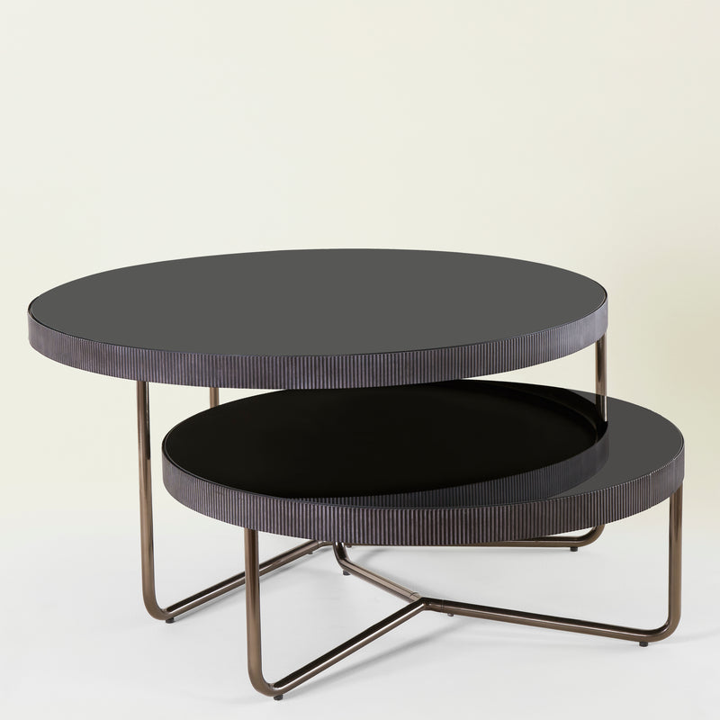 DAUMIER COFFEE TABLE SET OF 2 BLACK