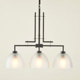 TROY 3 LIGHT CHANDELIER FROSTED BRONZE