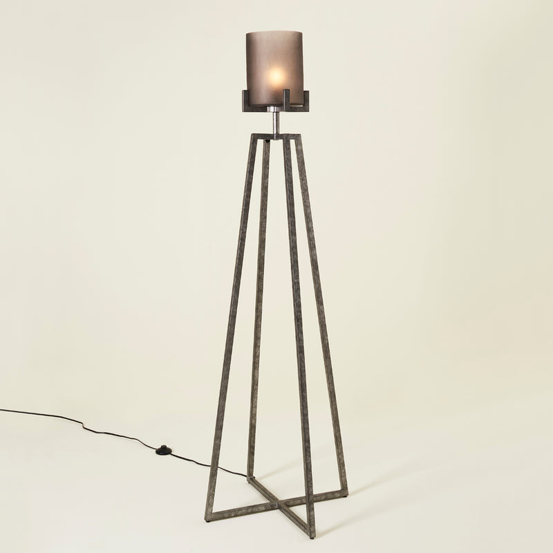 LINORE FLOOR UPLIGHTER SILVER