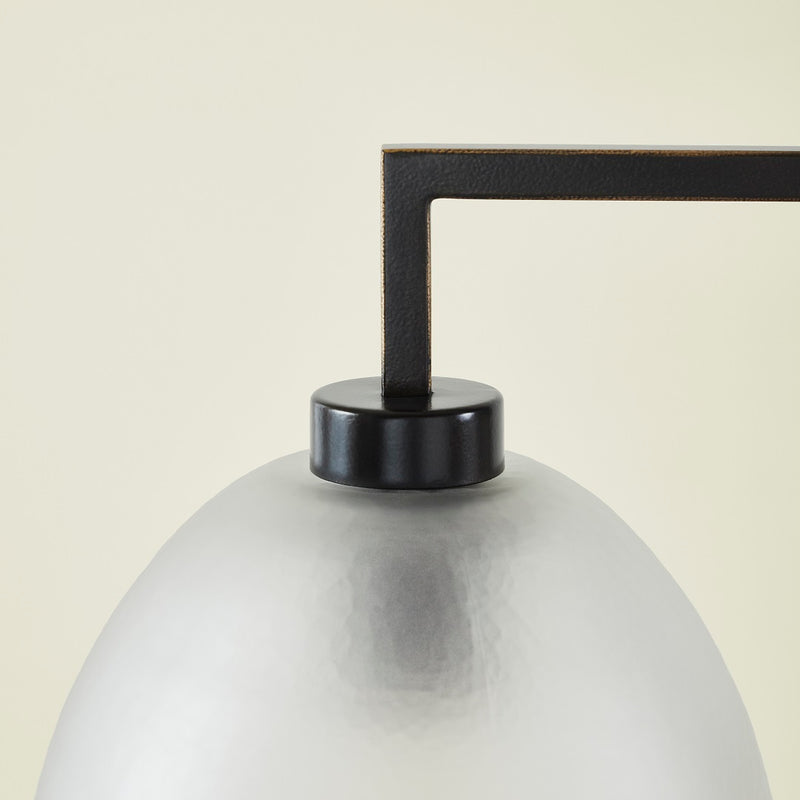 TROY 3 LIGHT CHANDELIER FROSTED BRONZE