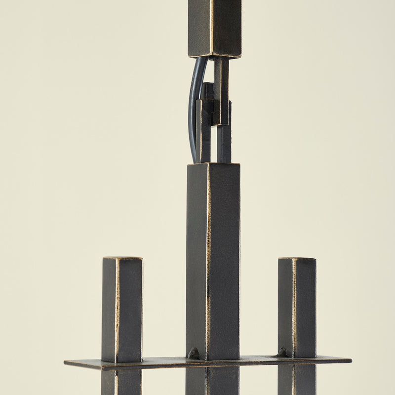 TROY 3 LIGHT CHANDELIER FROSTED BRONZE