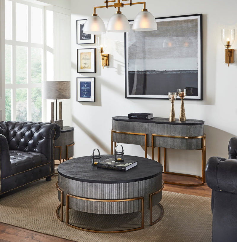 TROY 3 LIGHT CHANDELIER FROSTED CHAMPAGNE