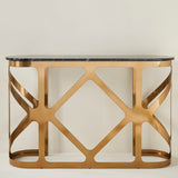 THEBES CONSOLE TABLE BLACK CHAMPAGNE