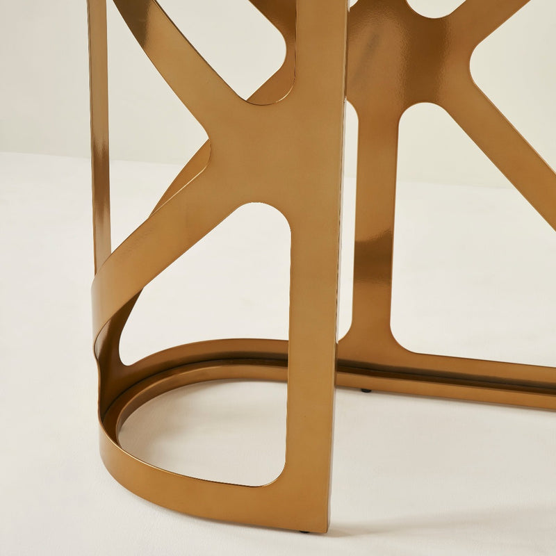 THEBES CONSOLE TABLE BLACK CHAMPAGNE