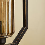 ERSA 5 LIGHT CHANDELIER OAKWOOD