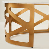 THEBES COFFEE TABLE WHITE CHAMPAGNE